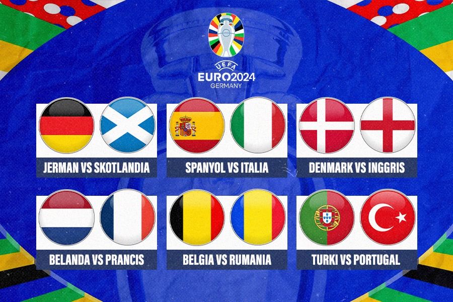 Pencinta sepak bola bakal langsung disuguhkan enam laga panas di fase grup di Euro 2024. (Dede Mauladi/Skor.id)