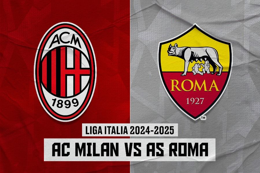 AC Milan vs AS Roma di Liga Italia 2024-2025. (Dede Sopatal Mauladi/Skor.id).