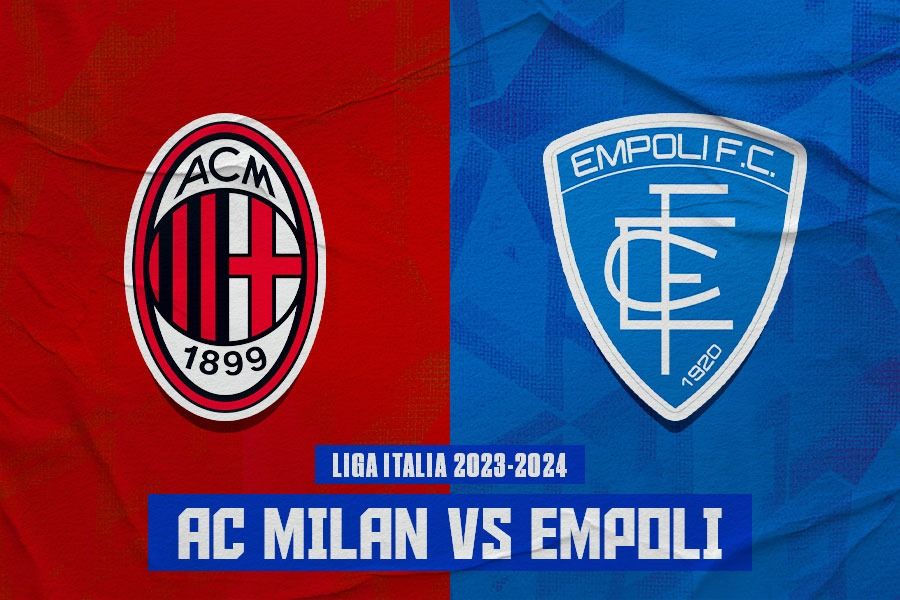 Laga AC Milan vs Empoli di Liga Italia 2023-2024. (Hendy Andika/Skor.id).