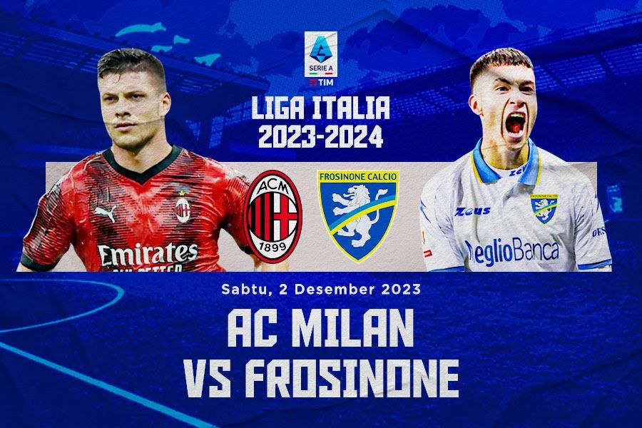 Pertandingan AC Milan vs Frosinone di Liga Italia 2023-2024 akan digelar di Stadion San Siro, Sabtu (2/12/2023). (Hendy Andika/Skor.id).