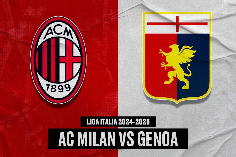 Laga AC Milan vs Genoa di Liga Italia 2024-2025. (Yusuf/Skor.id).