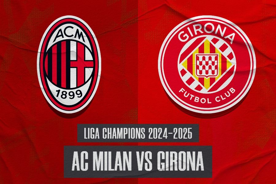 Laga AC Milan vs Girona di Liga Champions 2024-2025. (Hendy Andika/Skor.id).