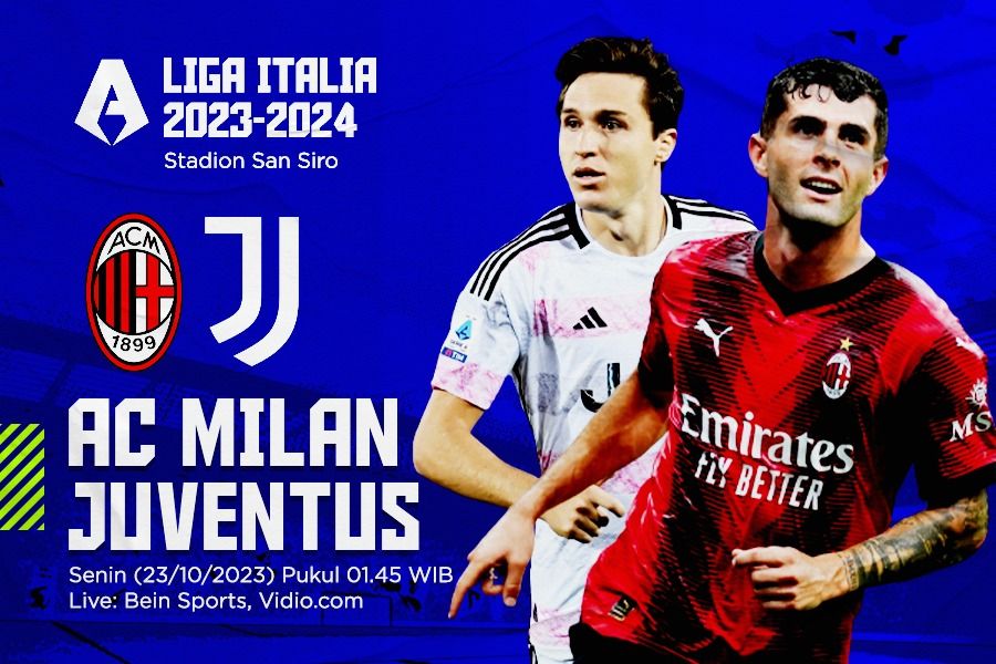 Prediksi dan Link Live Streaming AC Milan vs Juventus di Liga Italia 2023-2024