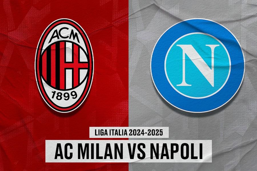 Prediksi dan link live streaming AC Milan vs Napoli di Liga Italia 2024-2025. (Yusuf/Skor.id).