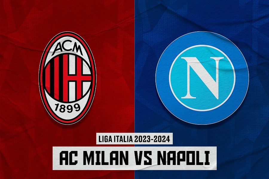Laga AC Milan vs Napoli di Liga Itlaia 2023-2024. (Dede Sopatal Mauladi/Skor.id).