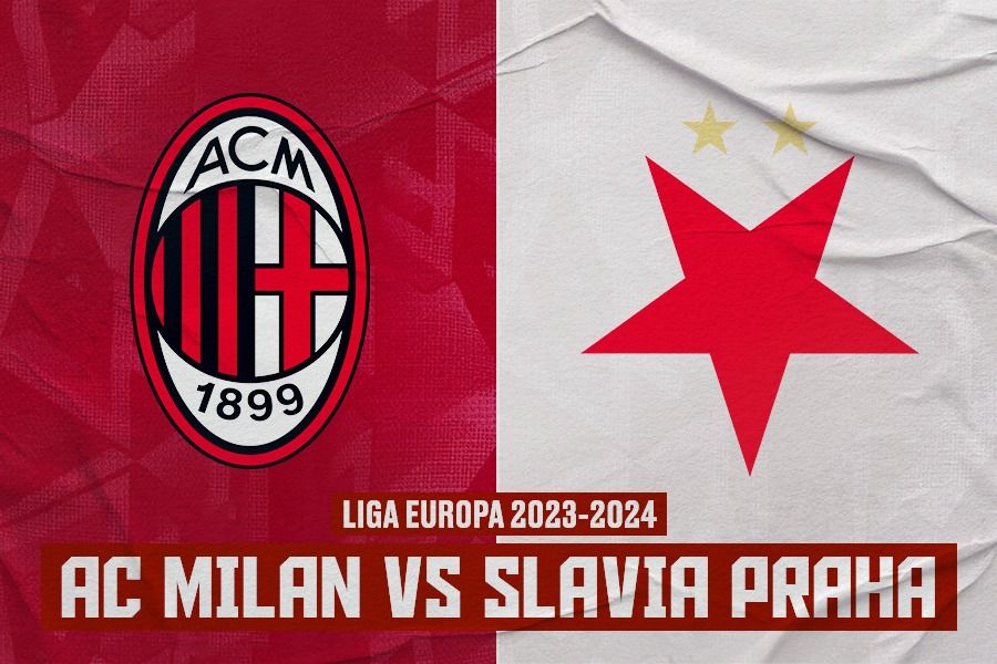 Laga AC Milan vs Slavia Praha di Liga Europa 2023-2024. (Rahmat Ari Hidayat/Skor.id).