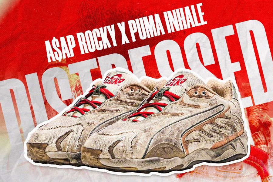 Hasil kolaborasi A$AP Rocky x Puma Inhale "Distressed" akan dirilis dalam waktu dekat. (Dede S Mauladi/Skor.id)