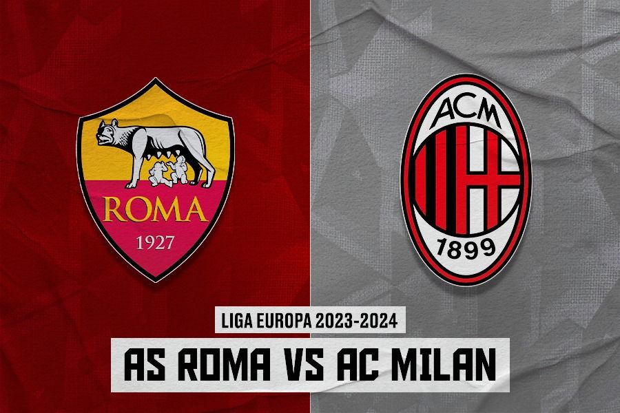 Laga AS Roma vs AC Milan di Liga Europa 2023-2024. (Dede Sopatal Mauladi/Skor.id).