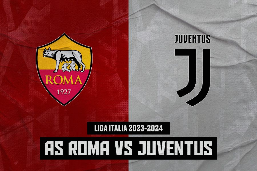 Laga AS Roma vs Juventus di Liga Italia 2023-2024. (Jovi Arnanda/Skor.id).