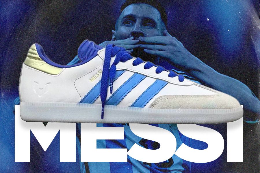 Adidas Samba Messi terbaru dibuat didedikasikan untuk legenda dan kapten Timnas Argentina Lionel Messi. (Jovi Arnanda/Skor.id)
