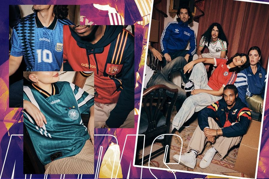 Adidas merilis koleksi retro orisinal yang terinspirasi dari berapa jersey dan pakaian olahraga beberapa federasi sepak bola. (M. Yusuf/Skor.id) 