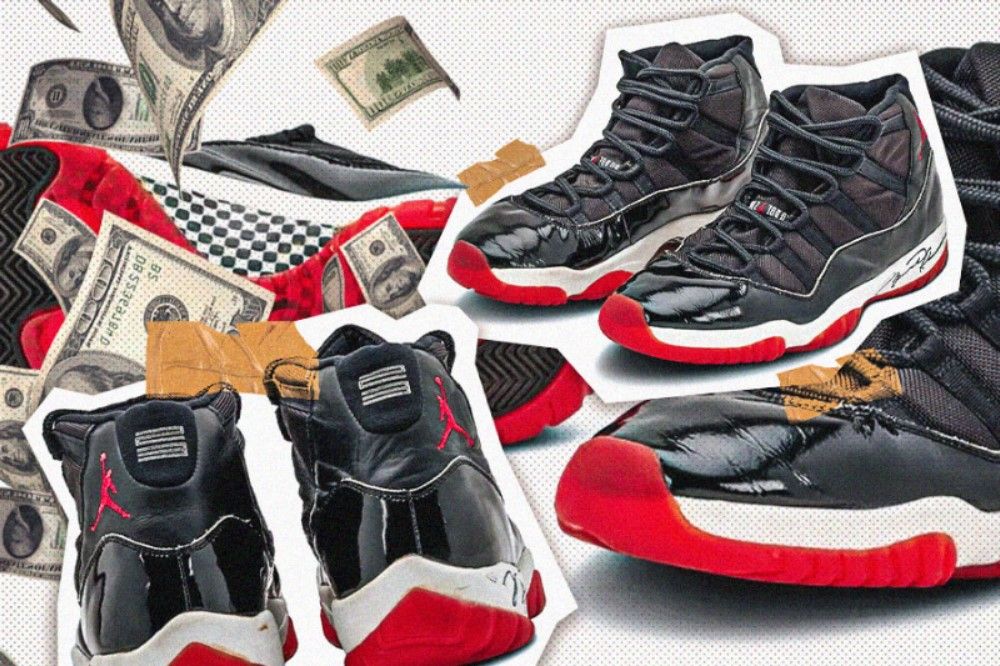 Air Jordan 11 yang dipakai Michael Jordan pada final NBA 1996 terjual dengan harga fantastis di balai lelang Sotheby’s. (Hendy AS/Skor.id)