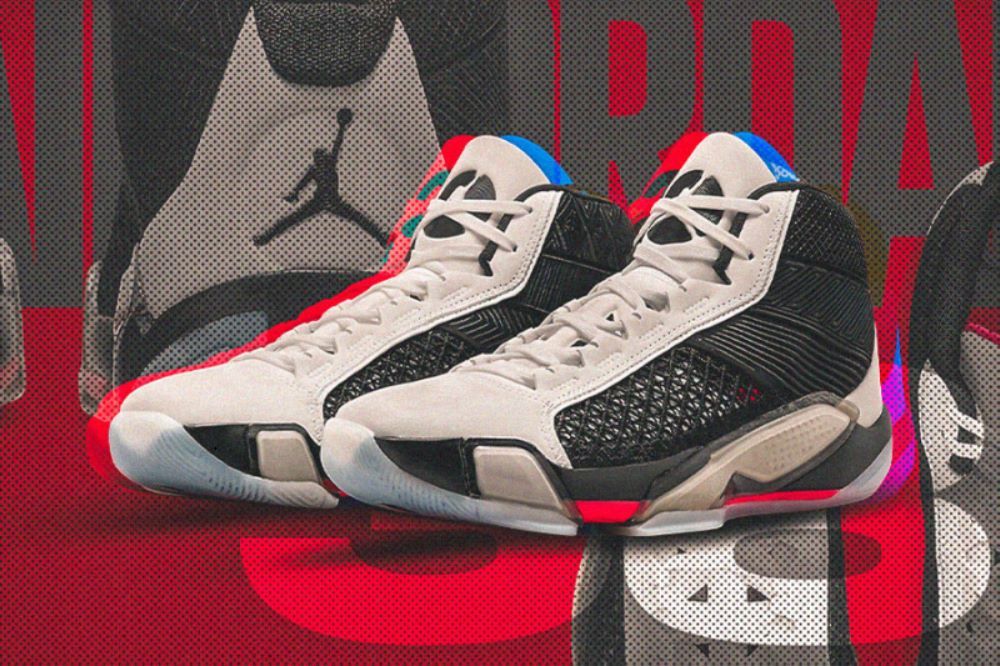 Desain dan jalur warna Air Jordan 38 memang berbeda daripada para pendahulunya. (Hendy AS/Skor.id)