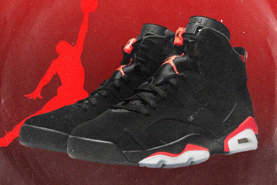 Air Jordan 6 “Infrared” rilisan ulang 2019 memiliki sejumlah detail mirip versi orisinal 1991. (Jovi Arnanda/Skor.id)