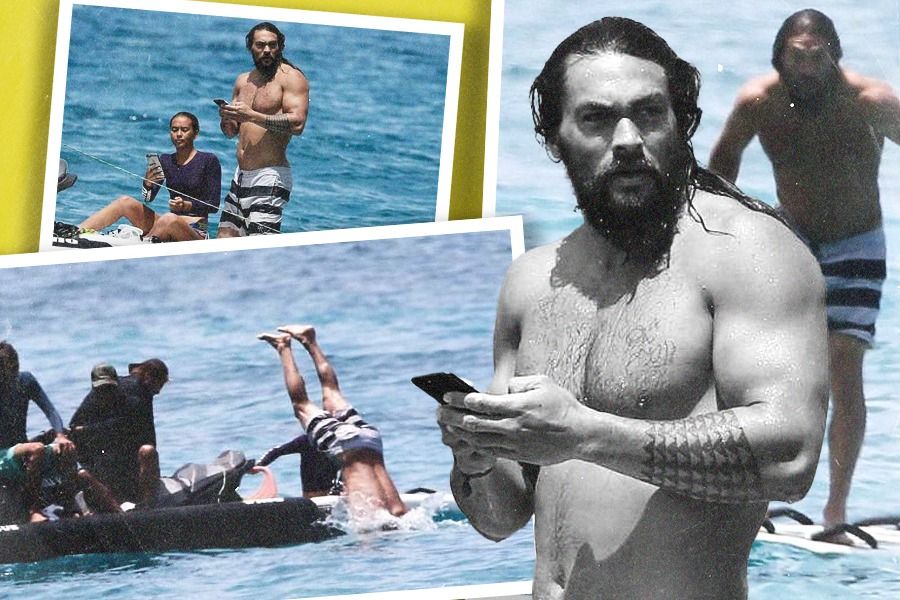 Aktor Jason Momoa berlatih diving di Hawaii untuk sekuel terbaru film Aquaman (Rahmat Ari Hidayat/Skor.id)..