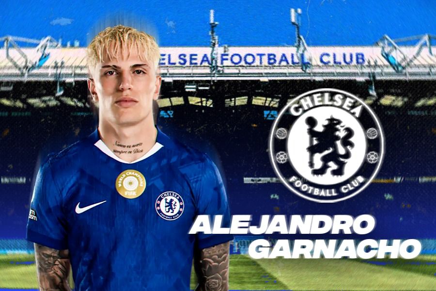 Alejandro Garnacho, bergabung ke Chelsea. (Grafis: Kevin Bagus Prinusa/Skor.id)