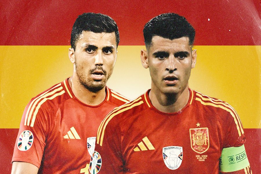 Alvaro Morata dan Rodri mendapat hukuman dari UEFA mengenai chant Gibraltar. (Jovi Arnanda/Skor.id)