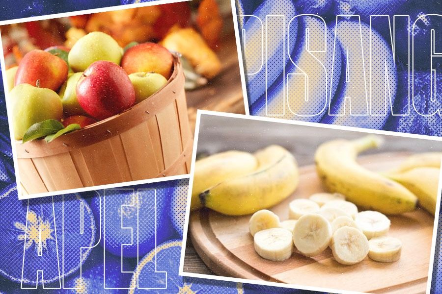 Apel dan pisang terbukti sama-sama bagus untuk sarapan, tinggal menyesuaikannya dengan kegiatan dan kebutuhan nutrisi Anda. (M. Yusuf/Skor.id)