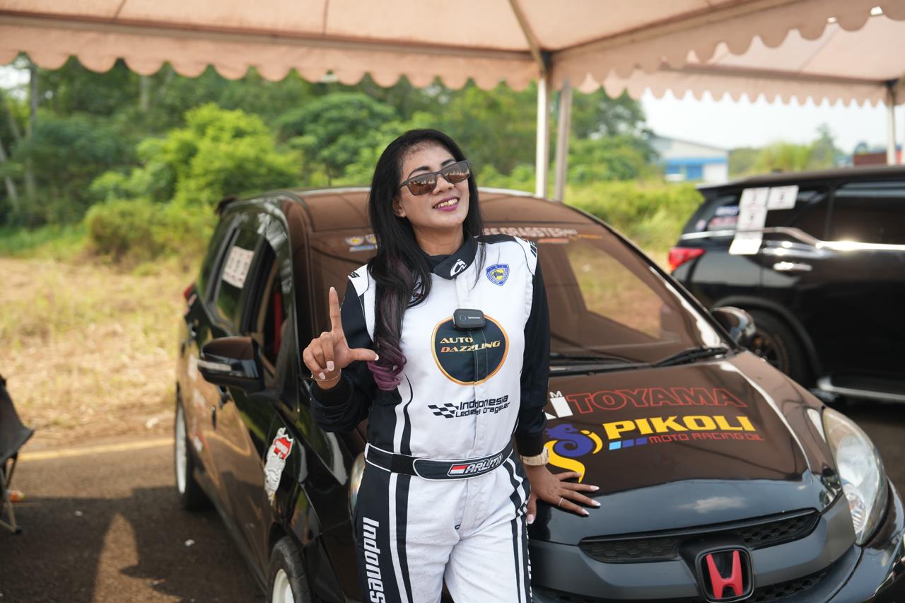 Arlita Agustina, salah satu peserta Pertamax Turbo Drag Fest 2024.