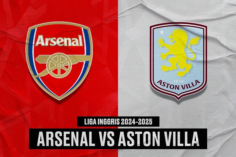 Duel Arsenal vs Aston Villa di Liga Inggris 2024-2025. (Yusuf/Skor.id).