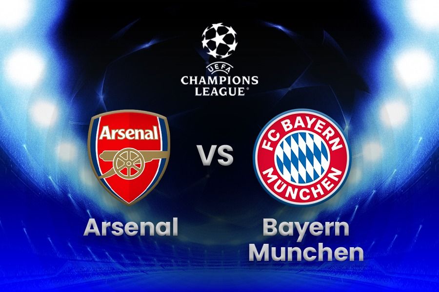 Laga Arsenal vs Bayern Munchen di Liga Champions. (Kevin Bagus Prinusa/Skor.id).