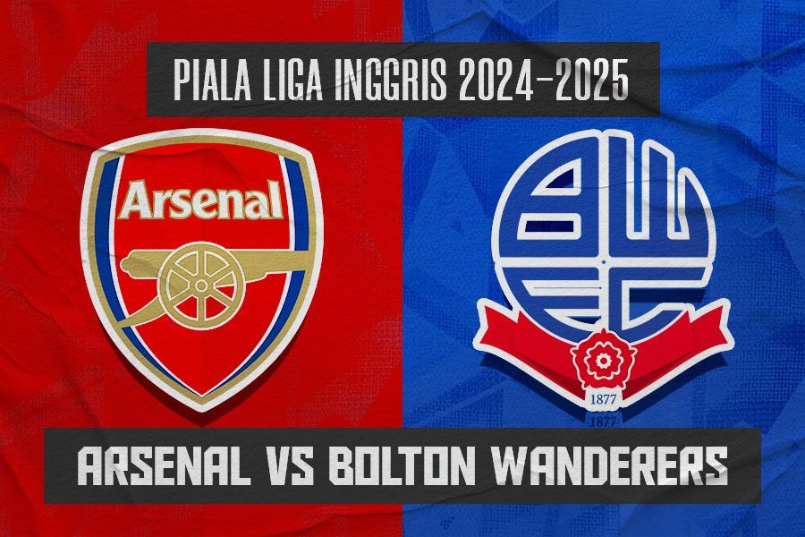 Laga Arsenal vs Bolton Wanderers di Piala Liga Inggris 2024-2025. (Hendy Andika/Skor.id).