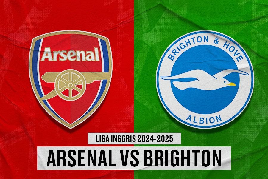 Laga Arsenal vs Brighton di Liga Inggris 2024-2025. (Yusuf/Skor.id)