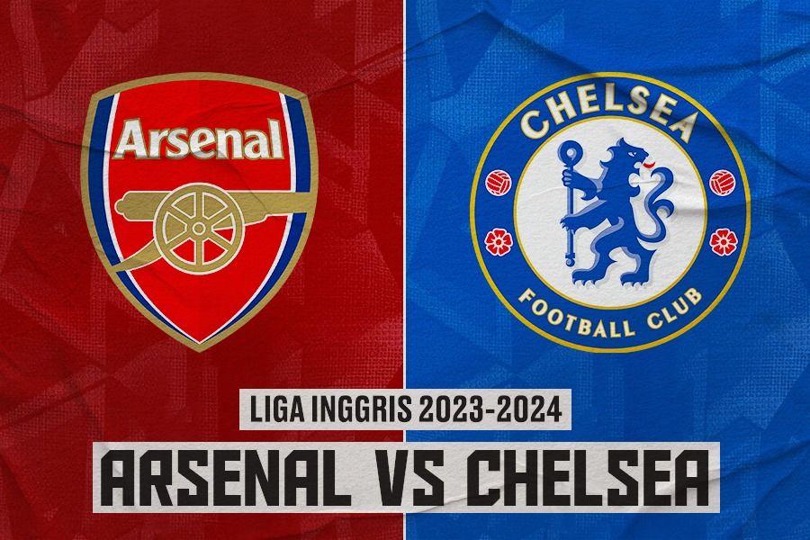 Pertandingan Liga Inggris 2023-2024 antara Arsenal vs Chelsea, Rabu (23/4/2024) dini hari WIB. (Rahmat Ari Hidayat/Skor.id).