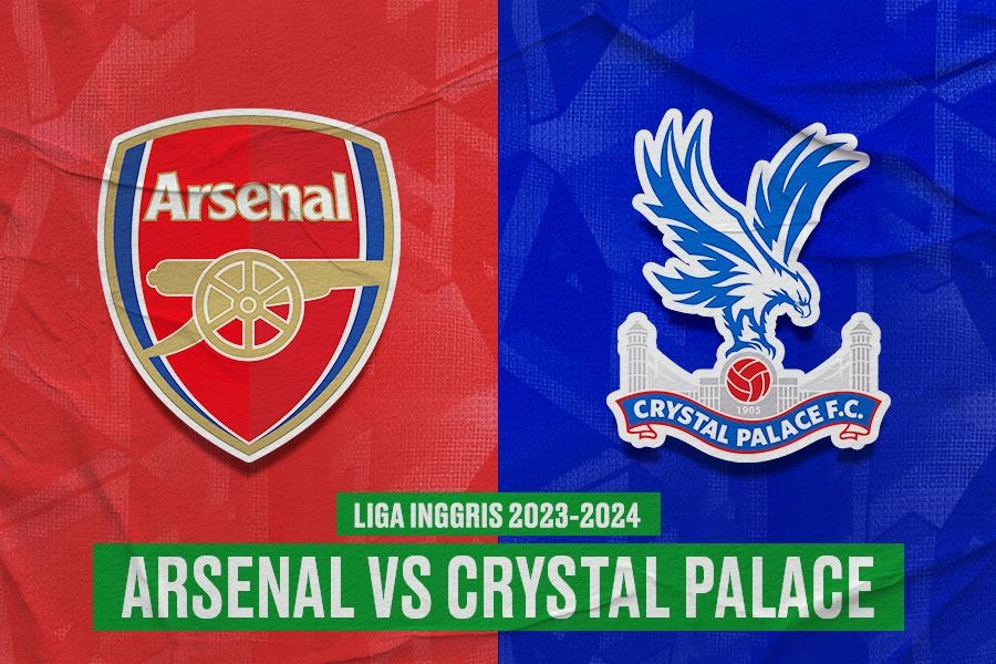 Arsenal vs Crystal Palace di Liga Inggris 2023-2024. (Yusuf/Skor.id).