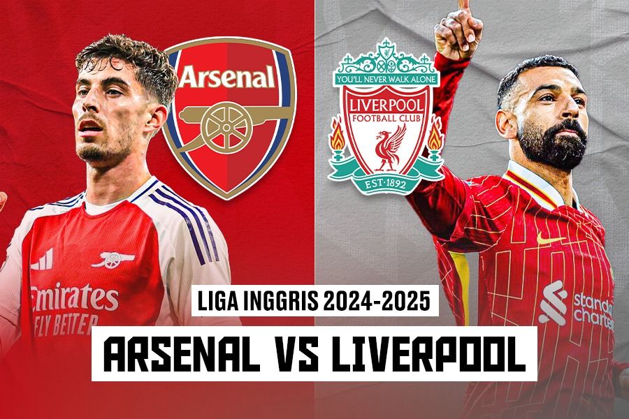 Prediksi dan Link Live Streaming Arsenal vs Liverpool di Liga Inggris 2024-2025