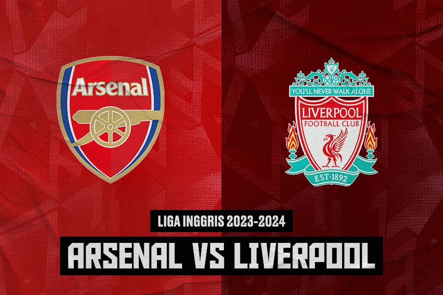 Laga Arsenal vs Liverpool di Liga Inggris 2023-2024. (Jovi Arnanda/Skor.id).