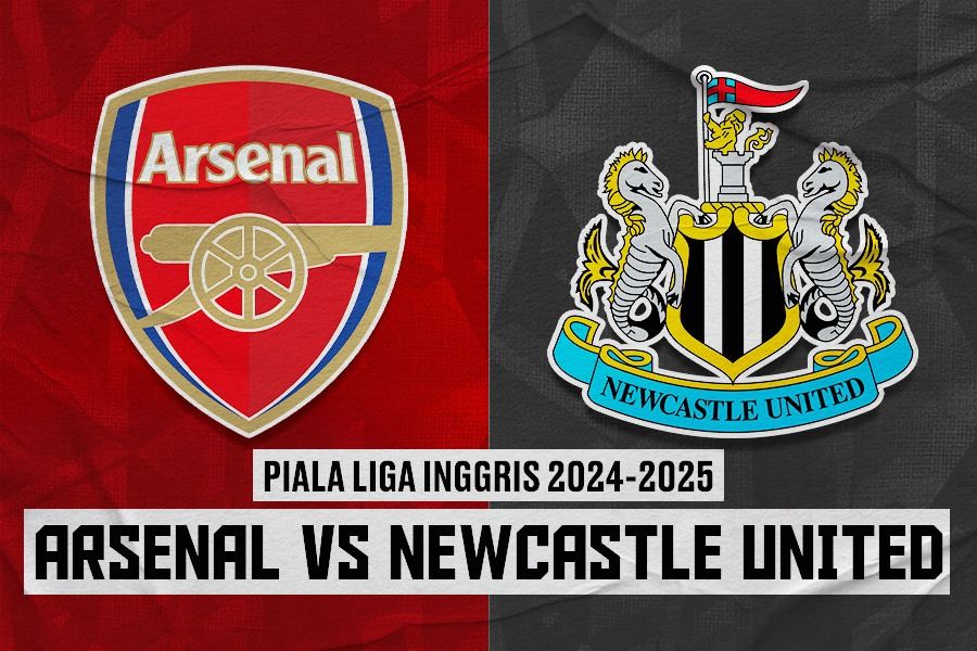 Laga Arsenal vs Newcastle United di Piala Liga Inggris 2024-2025. (Dede Sopatal Mauladi/Skor.id).