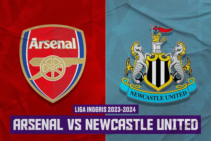 Laga Arsenal vs Newcastle United di Liga Inggris 2023-2024. (Dede Sopatal Mauladi/Skor.id).
