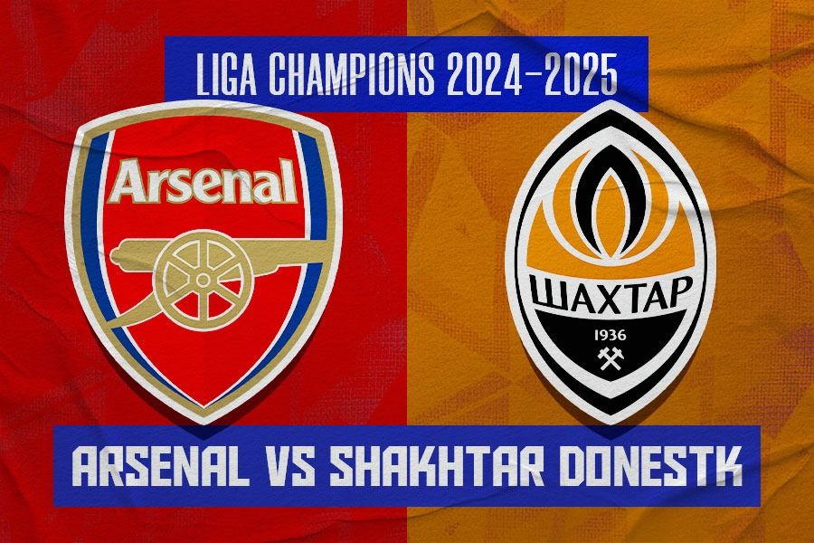 Arsenal vs Shakhtar Donetsk di Liga Champions 2024-2025. (Hendy Andika/Skor.id).