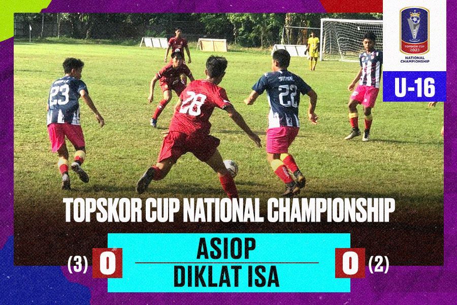 ASIOP vs Diklat ISA di TCNC U-16 2023. (Yusuf/Skor.id)