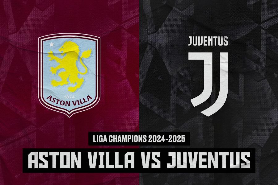 Laga Aston Villa vs Juventus di Liga Champions 2024-2025. (Jovi Arnanda/Skor.id).