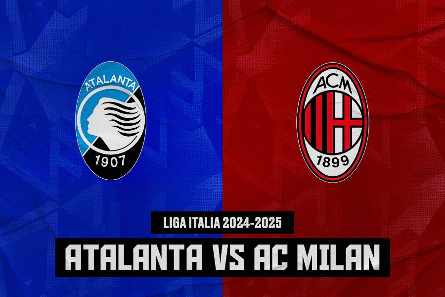 Laga Atalanta vs AC Milan di Liga Italia 2024-2025. (Jovi Arnanda/Skor.id)