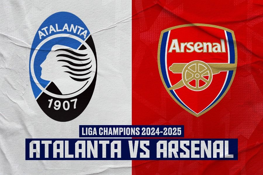 Laga Atalanta vs Arsenal di Liga Champions 2024-2025. (Rahmat Ari Hidayat/Skor.id).