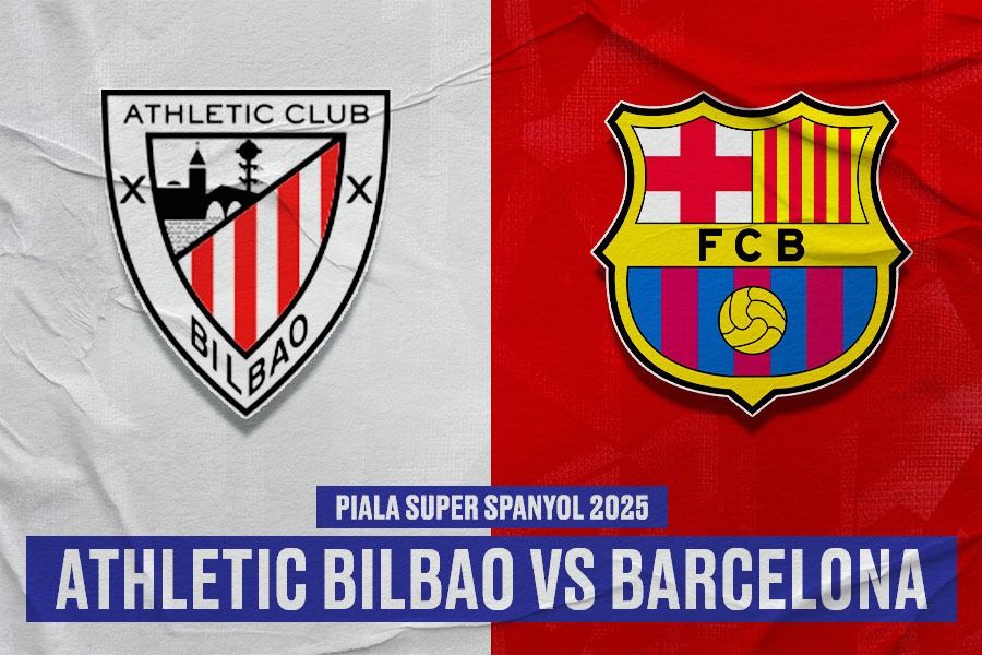 Laga Athletic Bilbao vs Barcelona akan digelar pada Kamis (9/1/2025) pukul 02.00 WIB. (Yusuf/Skor.id).