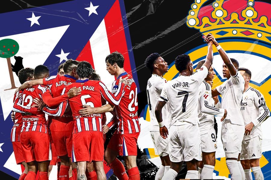 Laga Atletico Madrid vs Real Madrid. (Deni Sulaeman/Skor.id).