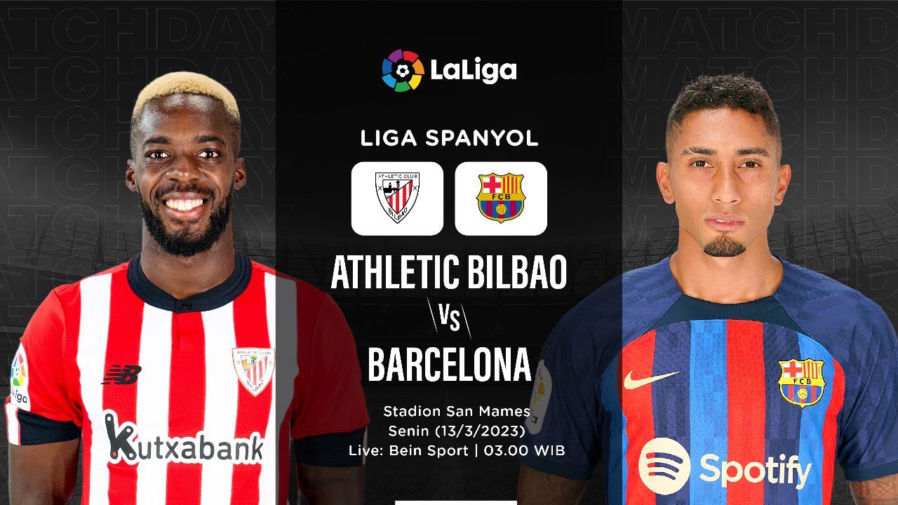 Prediksi dan Link Live Streaming Athletic Bilbao vs Barcelona di Liga Spanyol 2022-2023 