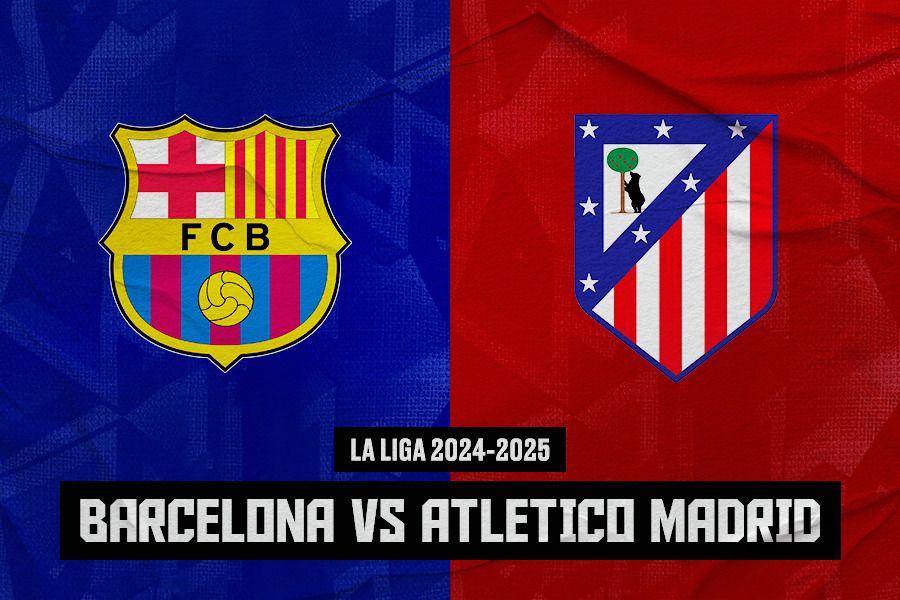 Laga Barcelona vs Atletico Madrid di La Liga 2024-2025. (Jovi Arnanda/Skor.id)