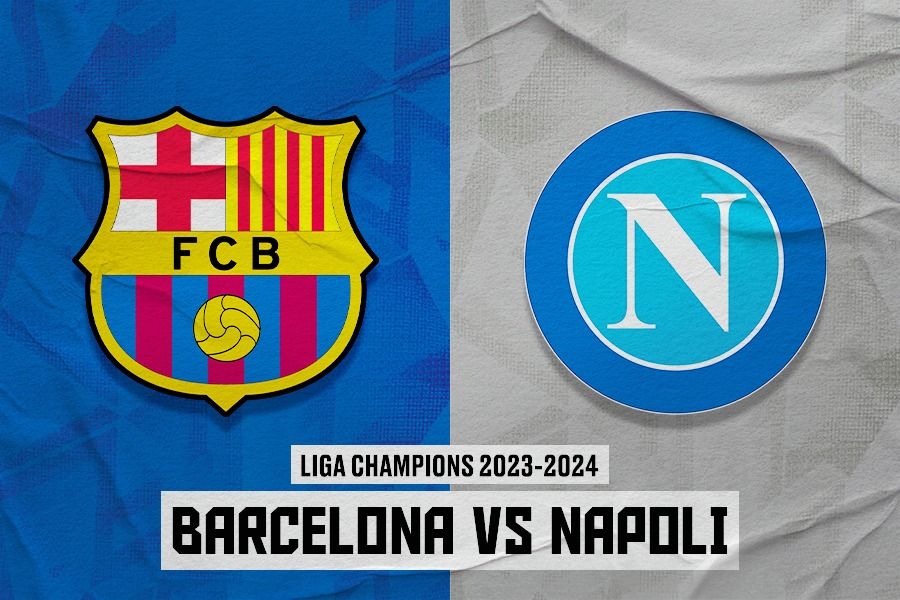 Laga Barcelona vs Napoli di Liga Champions 2023-2024B. (Dede Sopatal Mauladi/Skor.id).