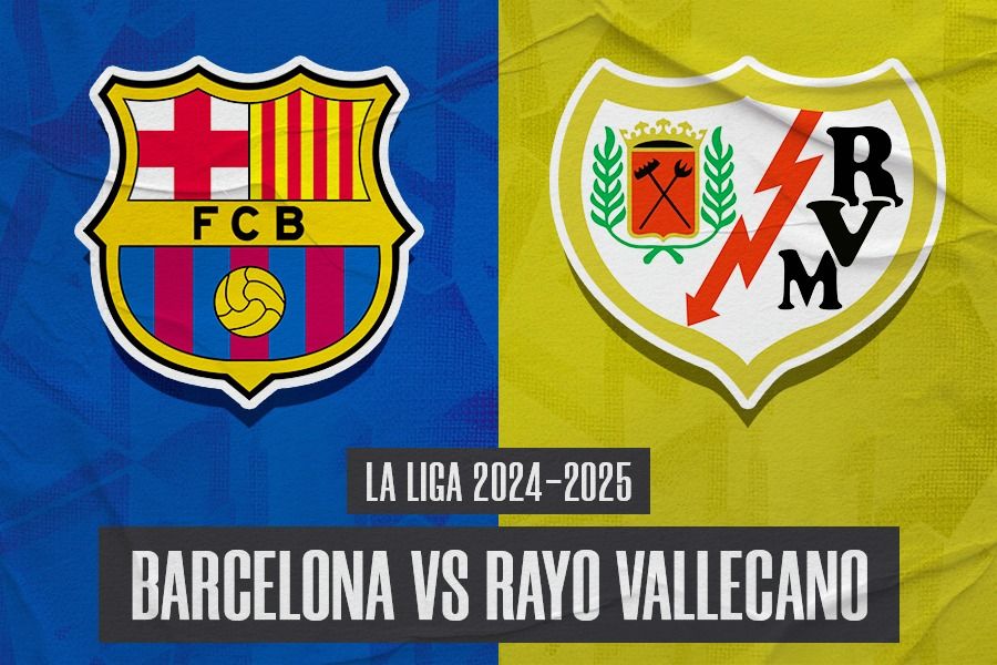 Laga Barcelona vs Rayo Vallecano di La Liga 2024-2025. (Hendy Andika/Skor.id).