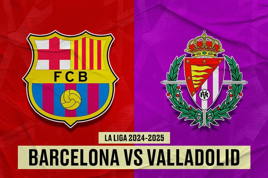 Barcelona vs Real Valladolid di La Liga 2024-2025. (Yusuf/Skor.id).