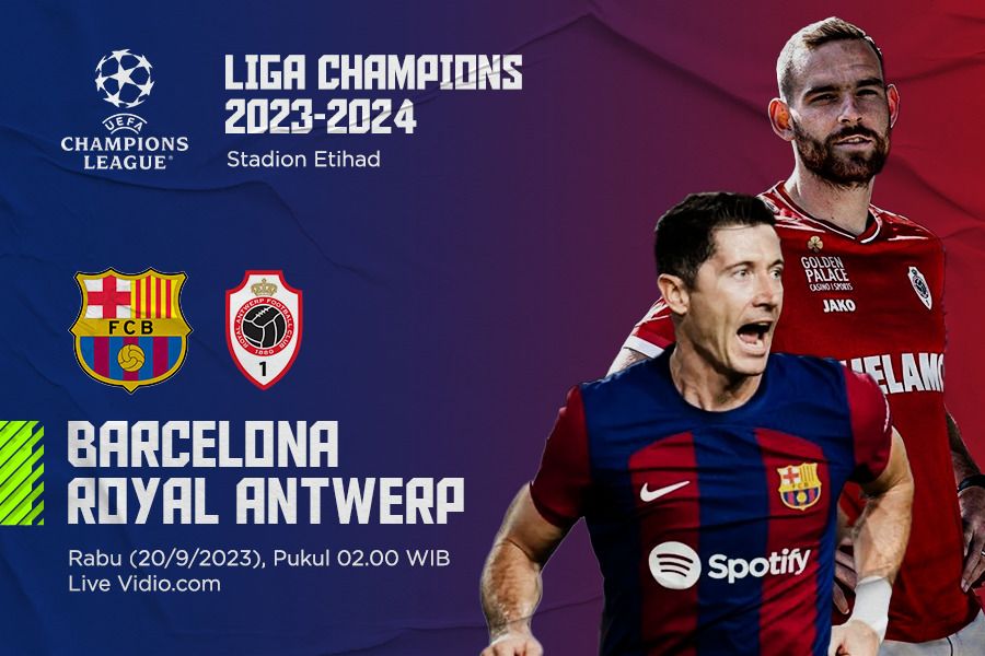 Barcelona akan mengandalkan Robert Lewandowski ketika menjamu Royal Anwerp di Liga Champions. (Jovi Arnanda/Skor.id).
