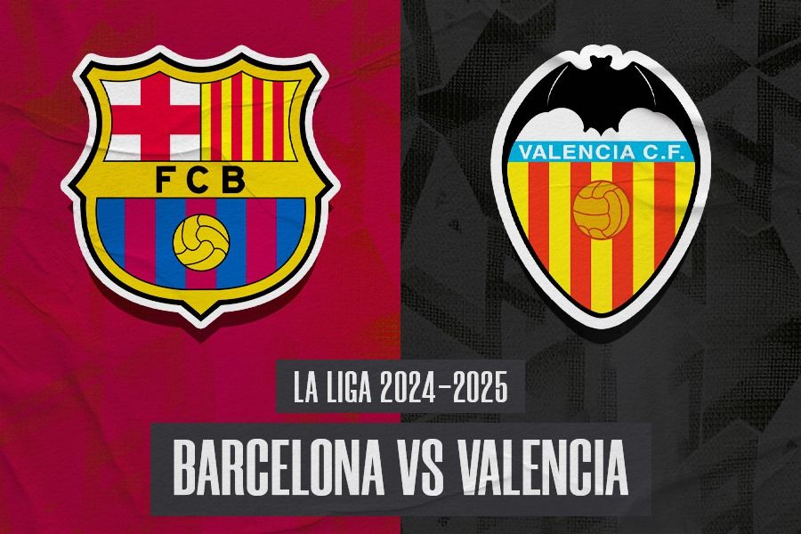 Laga Barcelona vs Valencia di La Liga 2024-2025 akan digelar pada Senin (27/1/2025) pukul 03.00 WIB. (Hendy Andika/Skor.id).