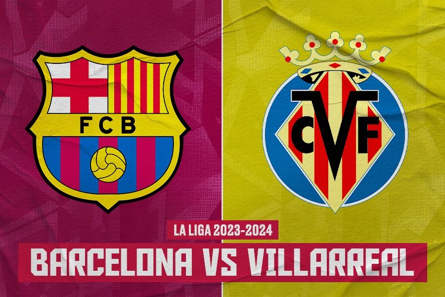 Laga antara Barcelona vs Villarreal di La Liga 2023-2024. (Rahmat Ari Hidayat/Skor.id).