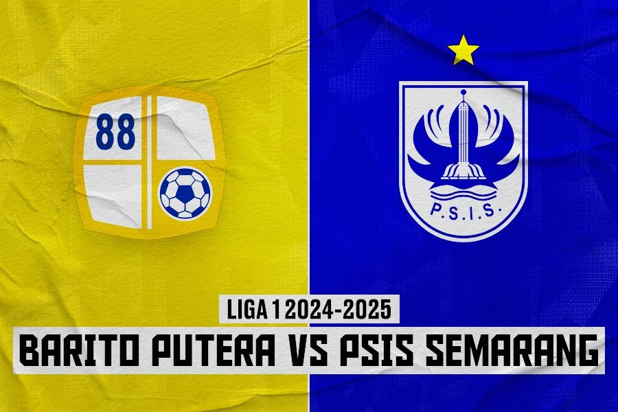 Pertandingan Liga 1 2024-2025, Barito Putera vs PSIS Semarang.