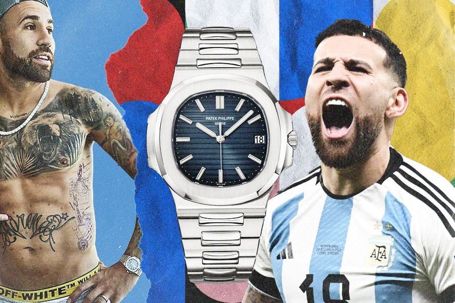 Nicolas Otamendi Tampil Elegan dengan Arloji Patek Philippe Nautilus Berharga Rp2,3 Miliar